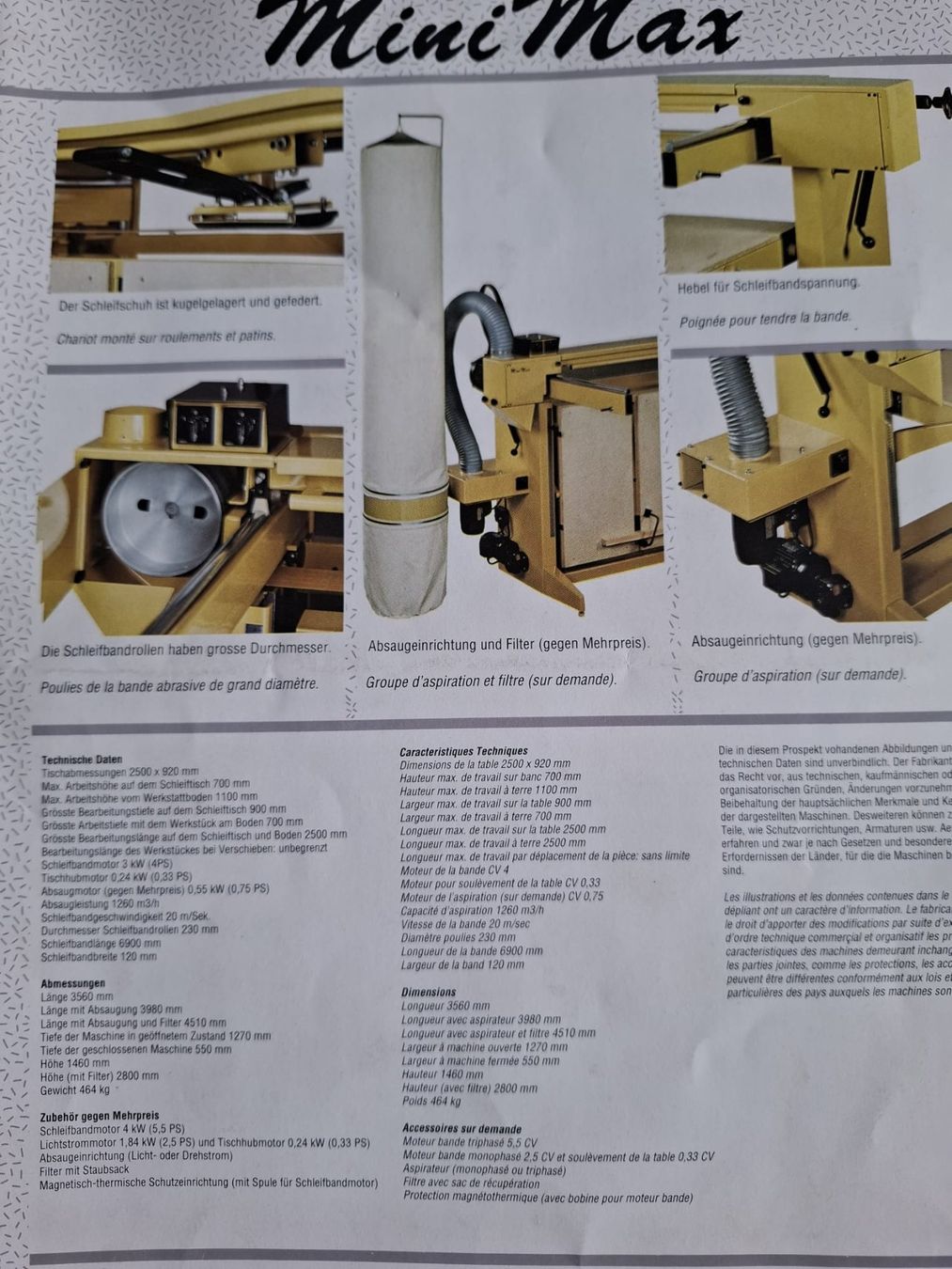 Tutte le macchine: Langbandschleifmaschine Mini Max sehr clever – Usato da Rodersdorf venduto da WoodAndLuxuryGmbH 5