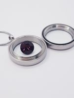 Medaillon befüllbar - Swarovski Kristall Xilion Amethyst
