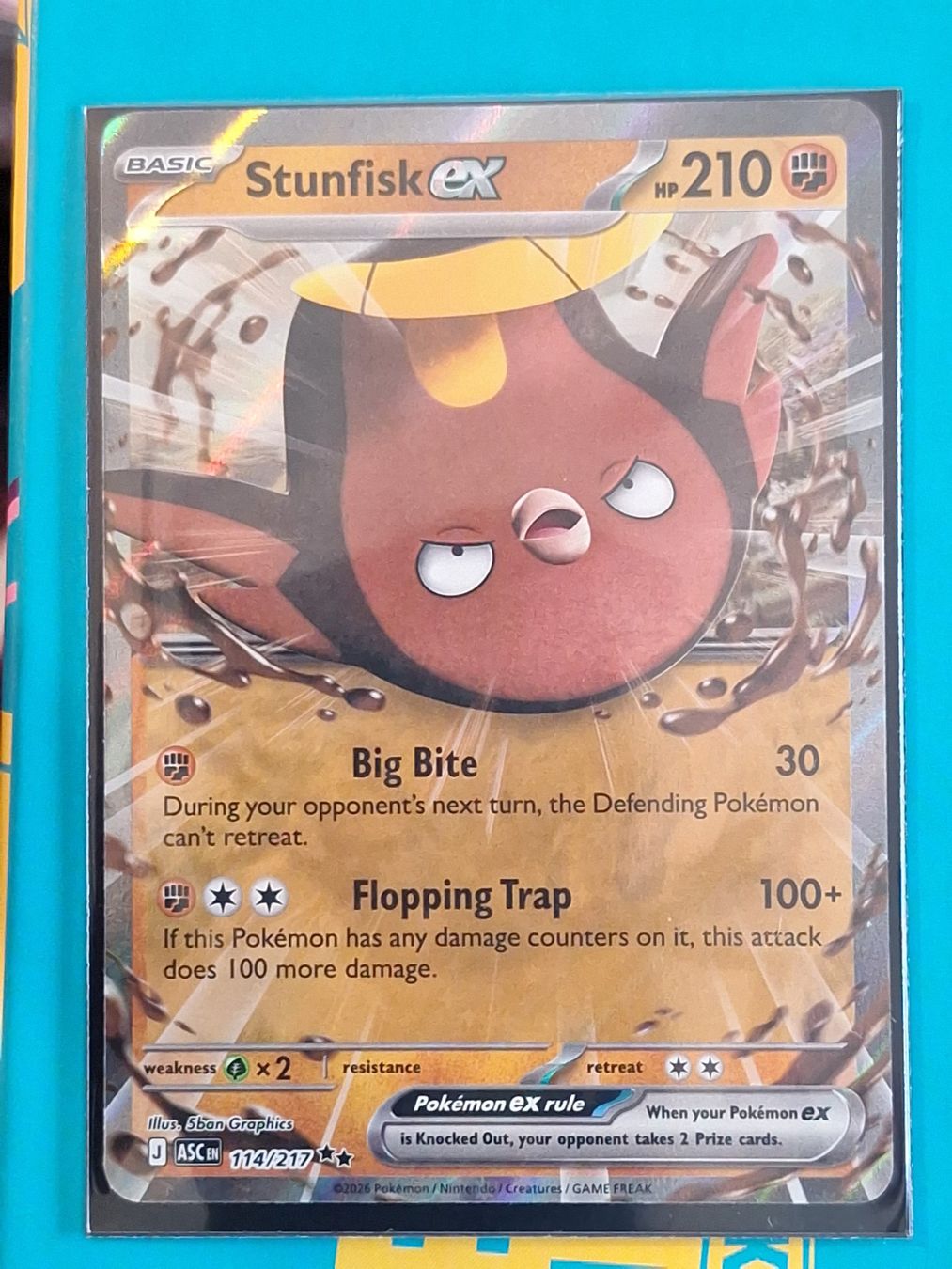 Pokémon Carte collezionabili: Stunfisk ex - Ascended Heroes – Usato da Altstätten SG venduto da GGsGameshop