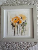Sign. Original Aquarell, 17.5x17.5 cm im Holzrahmen