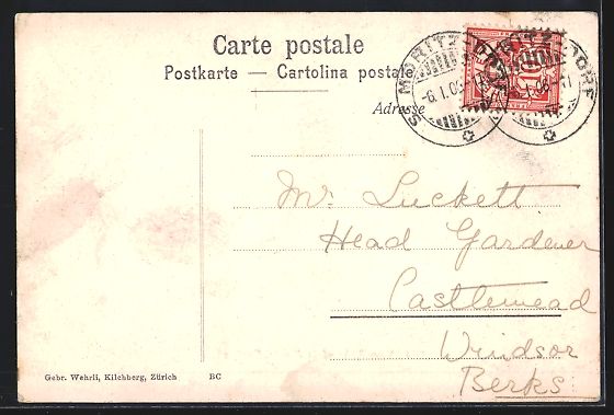 Cartoline postali: St. Moritz, Curling im Winter auf Kulm-R – Usato da Berlin venduto da bartko-reher 1