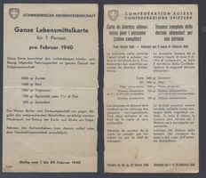 Rationierungskarte 1940