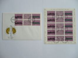 1982 100 Jahre Gotthard-Bahn 1 Kleinbogen ET + 1 FDC