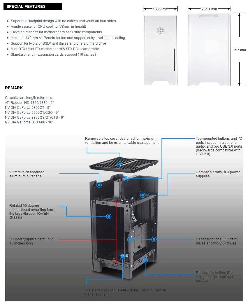 Boîtiers: SilverStone FT03-MINI ITX Gehäuse – D'occasion à Zürich par DL_ZH 2