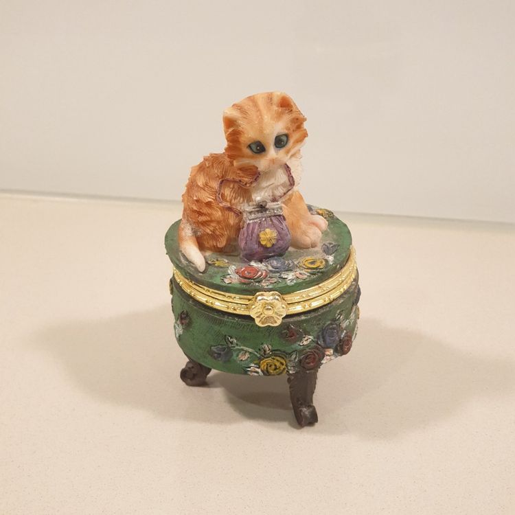 PartyKindom Miniatur-Figuren Schlafende Katze – 2 Stück, Messing, 2,8x1,8x1,8 Cm, Deko Für Schreibtisch & Regal