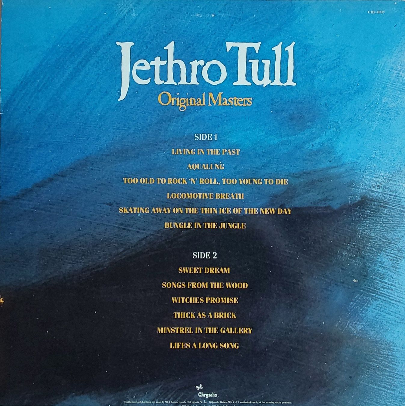 Schallplatten: Vinyl LP - Jethro Tull - Original Masters - Canada 1985 – Gebraucht aus Villeret von Fil11 1