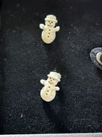 Cloux d'oreilles bonhomme de neige