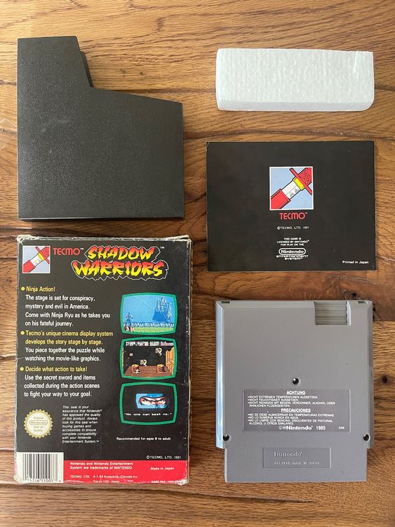 Nintendo Giochi: Shadow Warriors (Ninja Gaiden) für Nintendo NES - in OVP! – Usato da Zuerich venduto da DORSl 1