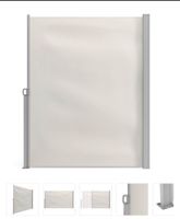Seitenmarkise ausziehbar beige Metallrahmen neuwertig
