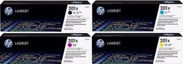 HP 201X Toner alle Farben & schwarz