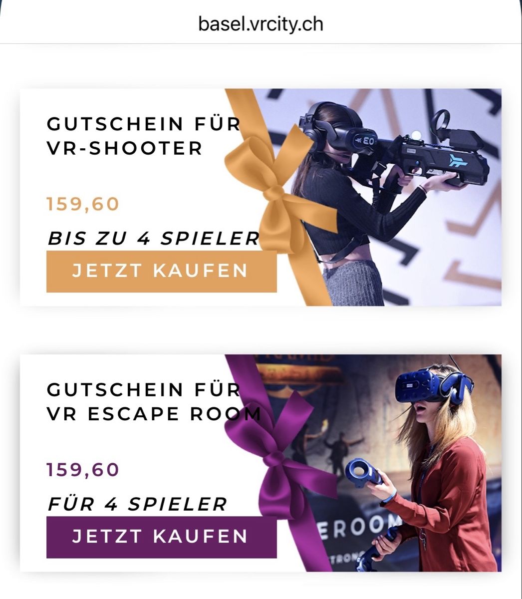 Gutscheine: Gutschein VR Center Basel – Neu und originalverpackt aus Basel von Gundeli-25 5