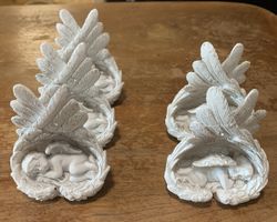 Engel Figuren, schlafend, mit Fluegel, Dekoration
