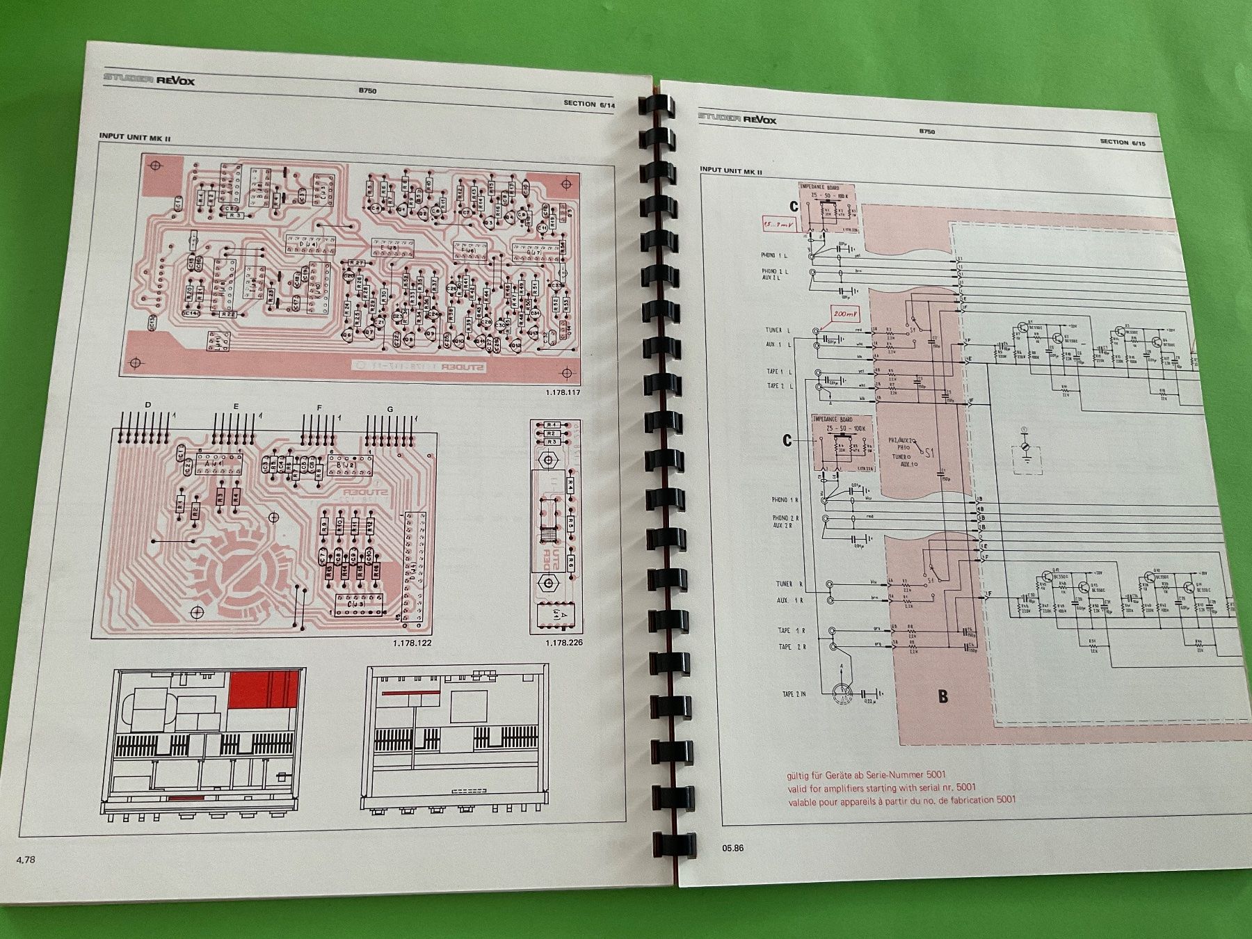 Revox Amplificatori: ReVox B 750 Serviceanleitung D, E, F – Usato da Langenthal venduto da RronJora 2