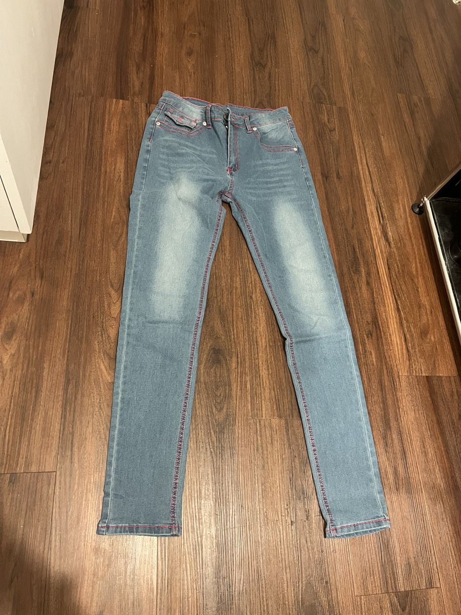 Jeans: Pink Blaue Vintage Look Jeans – Usato da Luzern venduto da Woodbee44 2