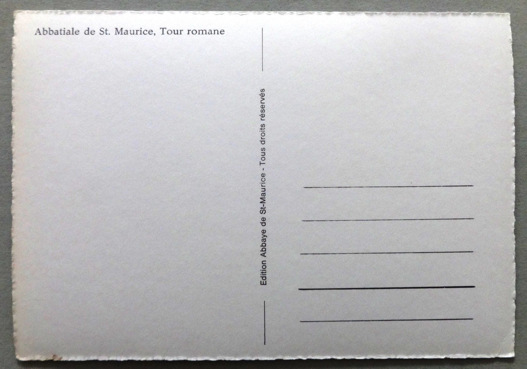 Cartoline postali: Abbatiale de St. Maurice - Tour romane – Usato da Fétigny venduto da Billy2miny 1