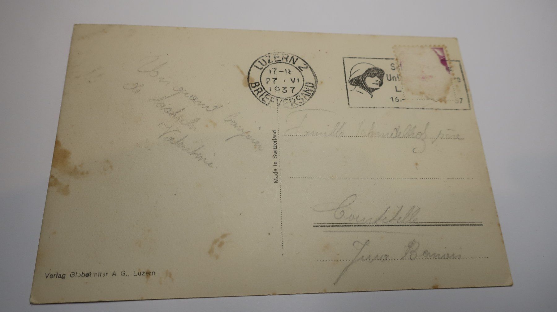 Ansichtskarten: Sachein 1937 – Defekt aus Cormoret von Pascalll2001 3