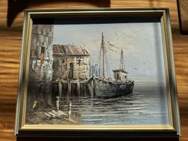 Tableau maritime encadré, parfait état.