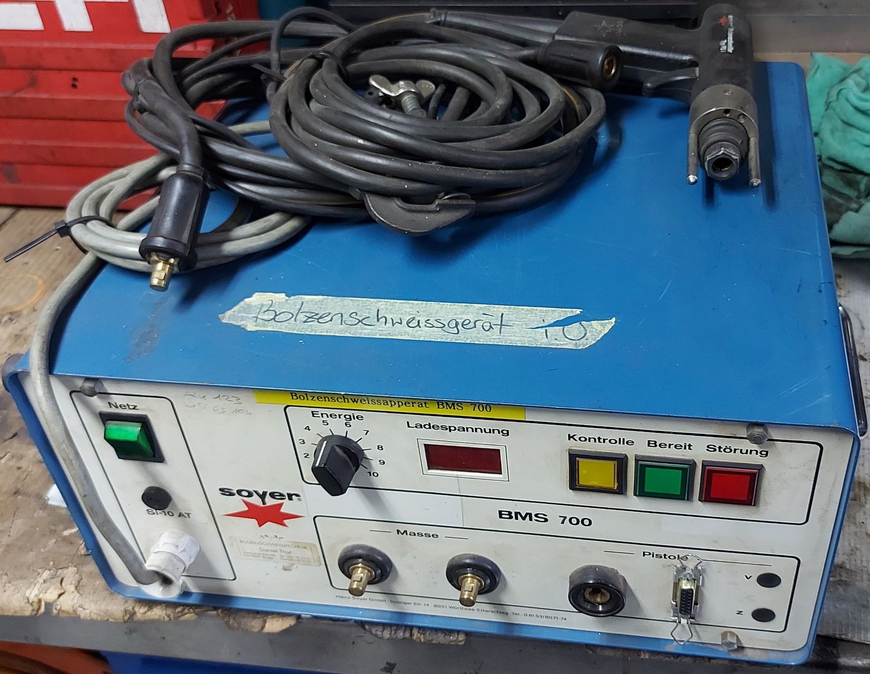Saldatori: Soyer BMS 700 Bolzenschweißmaschine – Usato da Künten venduto da Soku3 1