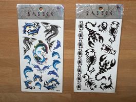 Temporary Tattoos: Sharks, Dolphins, Scorpions - Summer Fun!