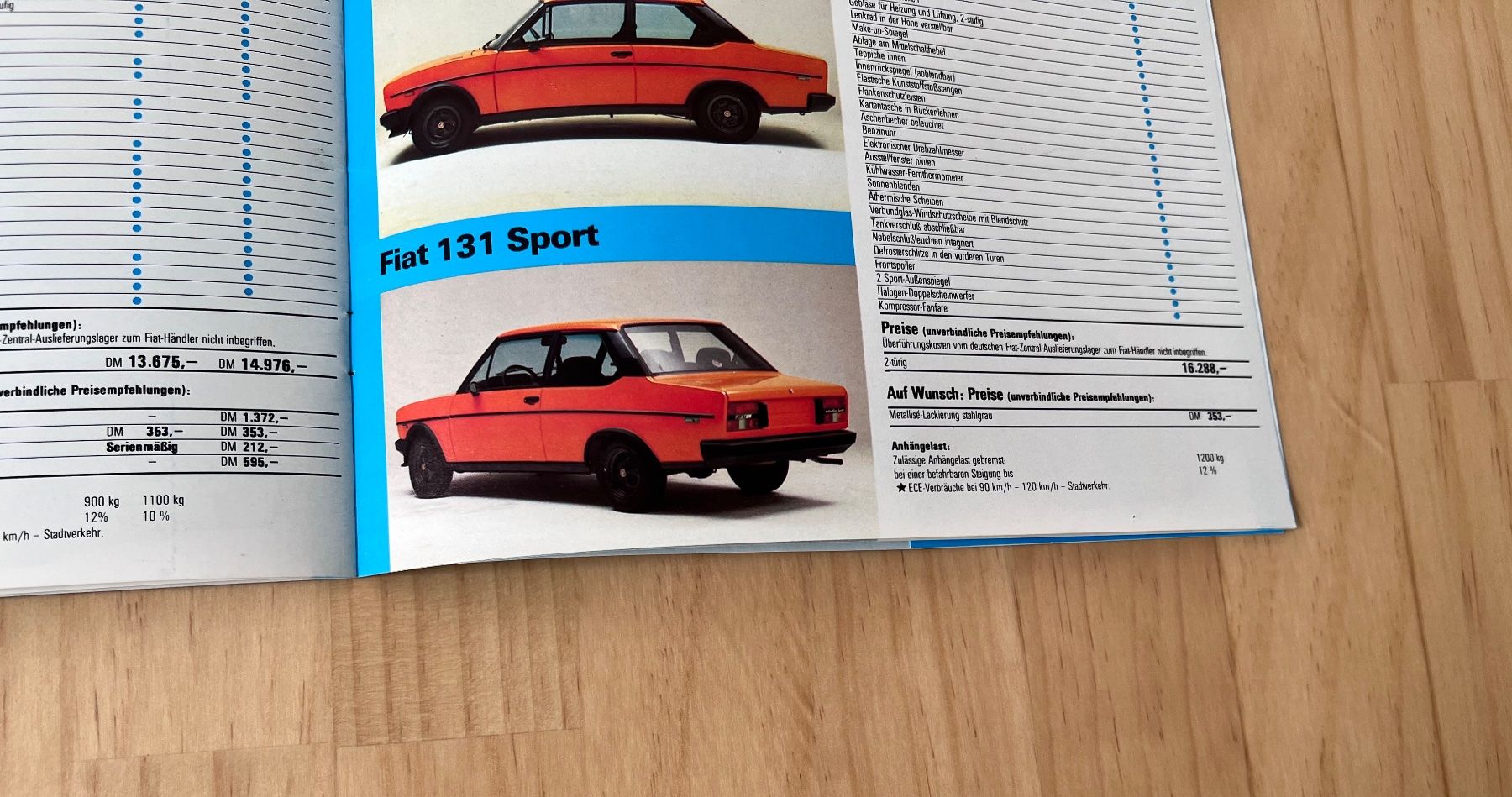 Fiat Dokumente: FIAT PKW Programm 1979 Prospekt mit Preisen – Gebraucht aus Münchenbuchsee von Volver64 6
