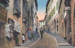Lugano (TI) – Via Cattedrale, scorcio storico
