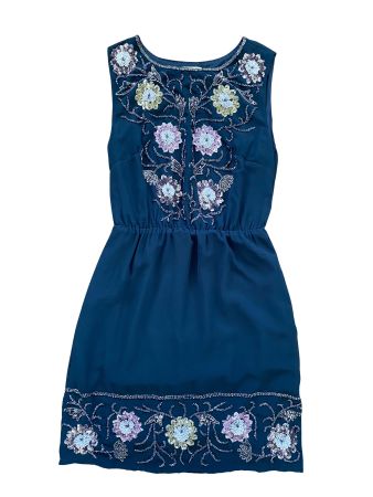 Lace & Beads Kleid Navy XS Blumen Perlen elegant