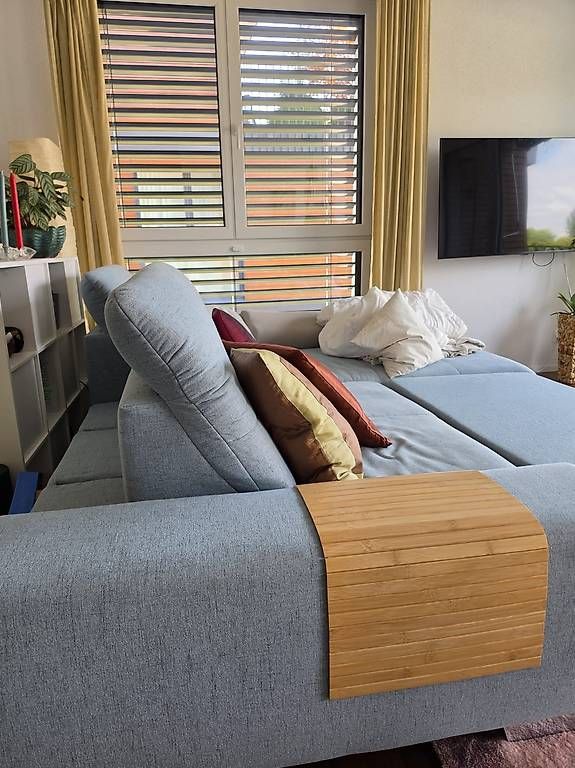 Sofas:  Wunderschönes Musterring Bettsofa mit Garantie grau-blau  – Gebraucht aus Steckborn von ajg_y9wb 1