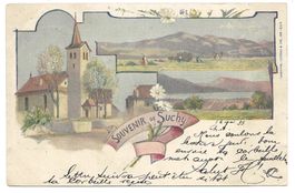 Souvenir de Suchy (VD) Jura-Nord vaudois - Eglise  1899 !