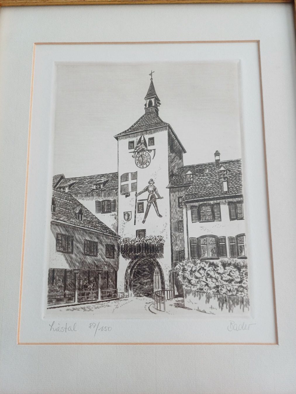 Incisioni: Bild Liestal   87 / 150 Künstler Bader – Usato da Itingen venduto da hoegger123 7