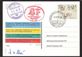 Bundesfeierkarte 1991 , Nr. 97 Z2 mit Zudruck, Kat. 150.-