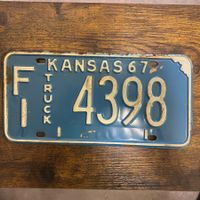 🇺🇸 1967 Vintage U.S. Autoschild - Kansas 4398