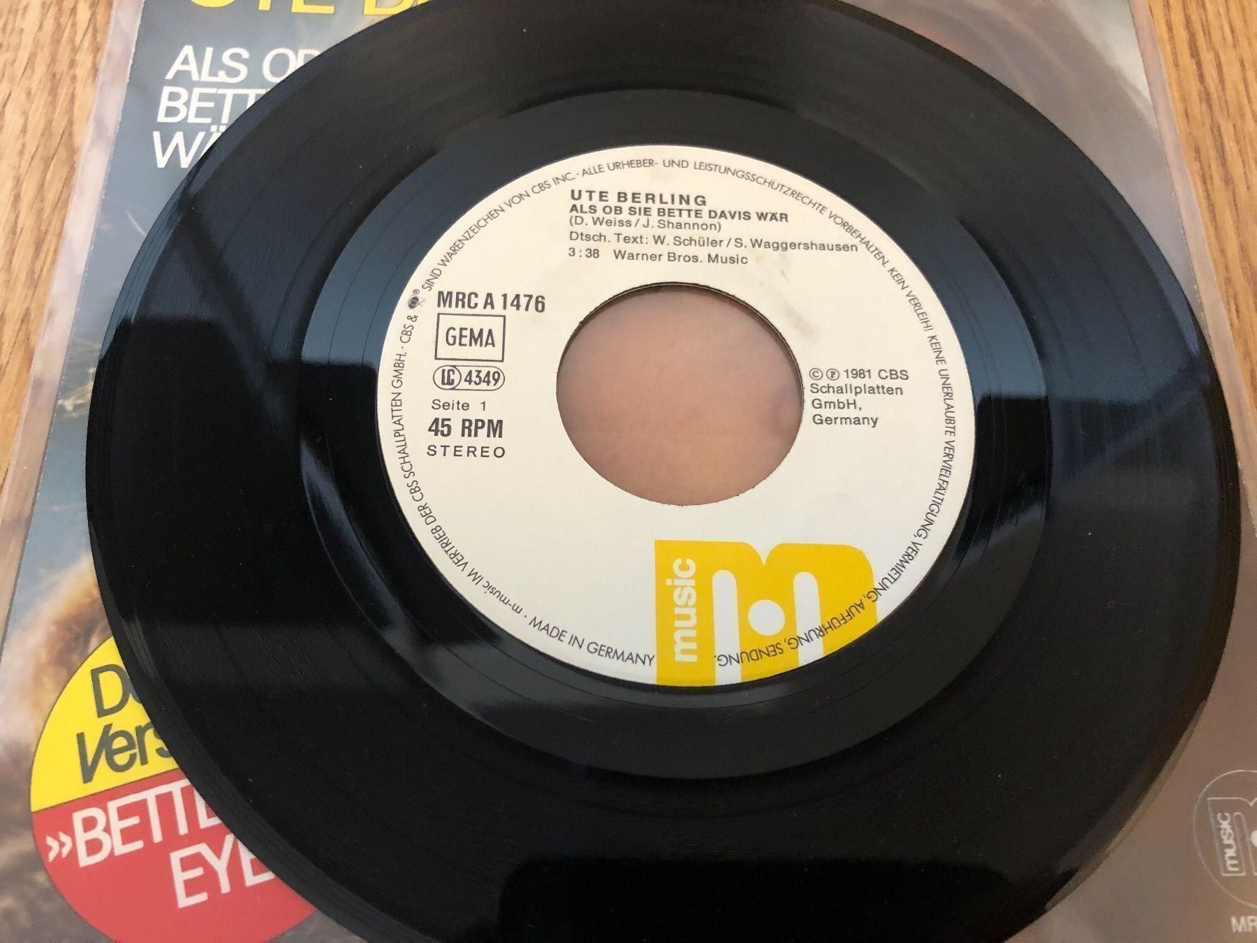 Dischi in vinile: Ute Berling - Als Ob Sie Bette Davis Wär – Usato da Schübelbach venduto da Klabauterli 2