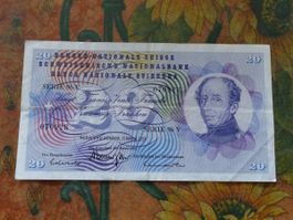 SUISSE  20  Francs  1973  (0928)  Billet