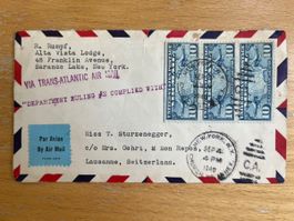 Brief New York nach Lausanne 1940