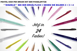 Sign Pen Brush * Pinselstift von Pentel * 24 mögliche Farben