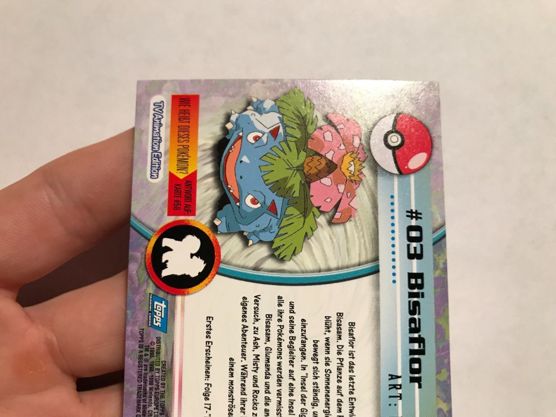 Pokémon Carte collezionabili: Bisaflor Topps Series 1 – Nuovo (secondo la descrizione) da Hagendorn venduto da Pokecollectorch 4