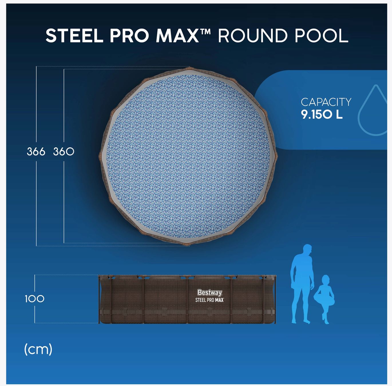 Bestway Piscine: Bestway Pool 366 (1 Saison gebraucht) – Usato da Auslikon venduto da luna058 2