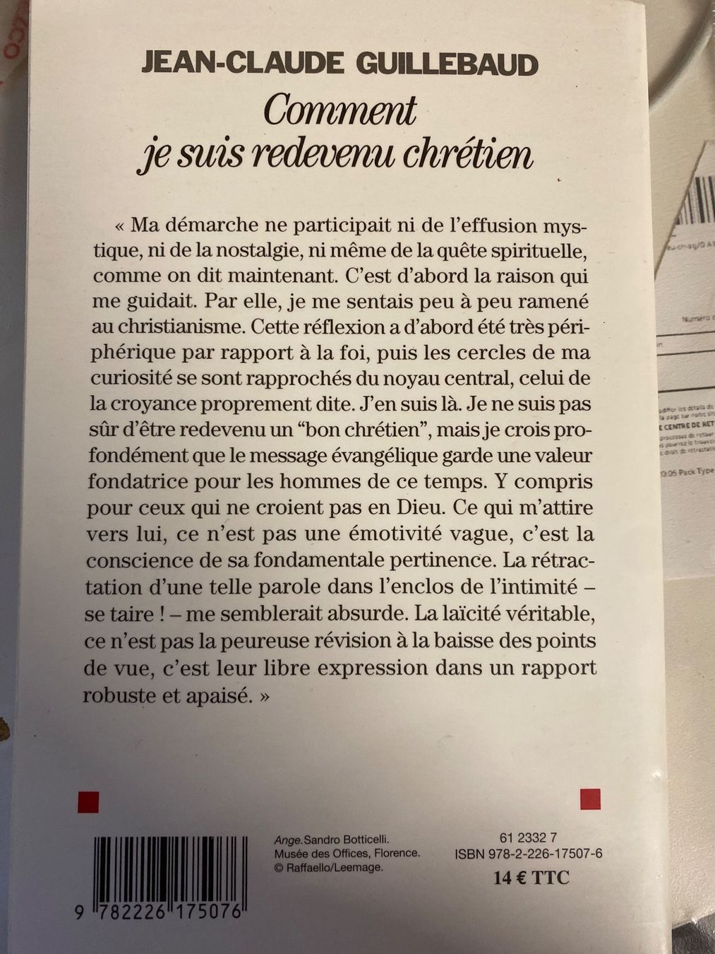 Libri: Livre "Comment je suis redevenu chrétien" – Usato da Le Brassus venduto da cinema13 1