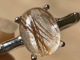 100 % echter Rutilquarz Edelsteinring