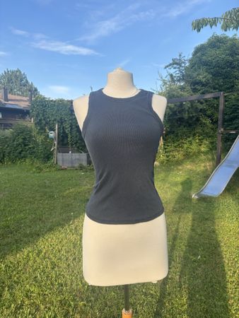 Zara Tanktop gerippt schwarz Grösse L guter Zustand