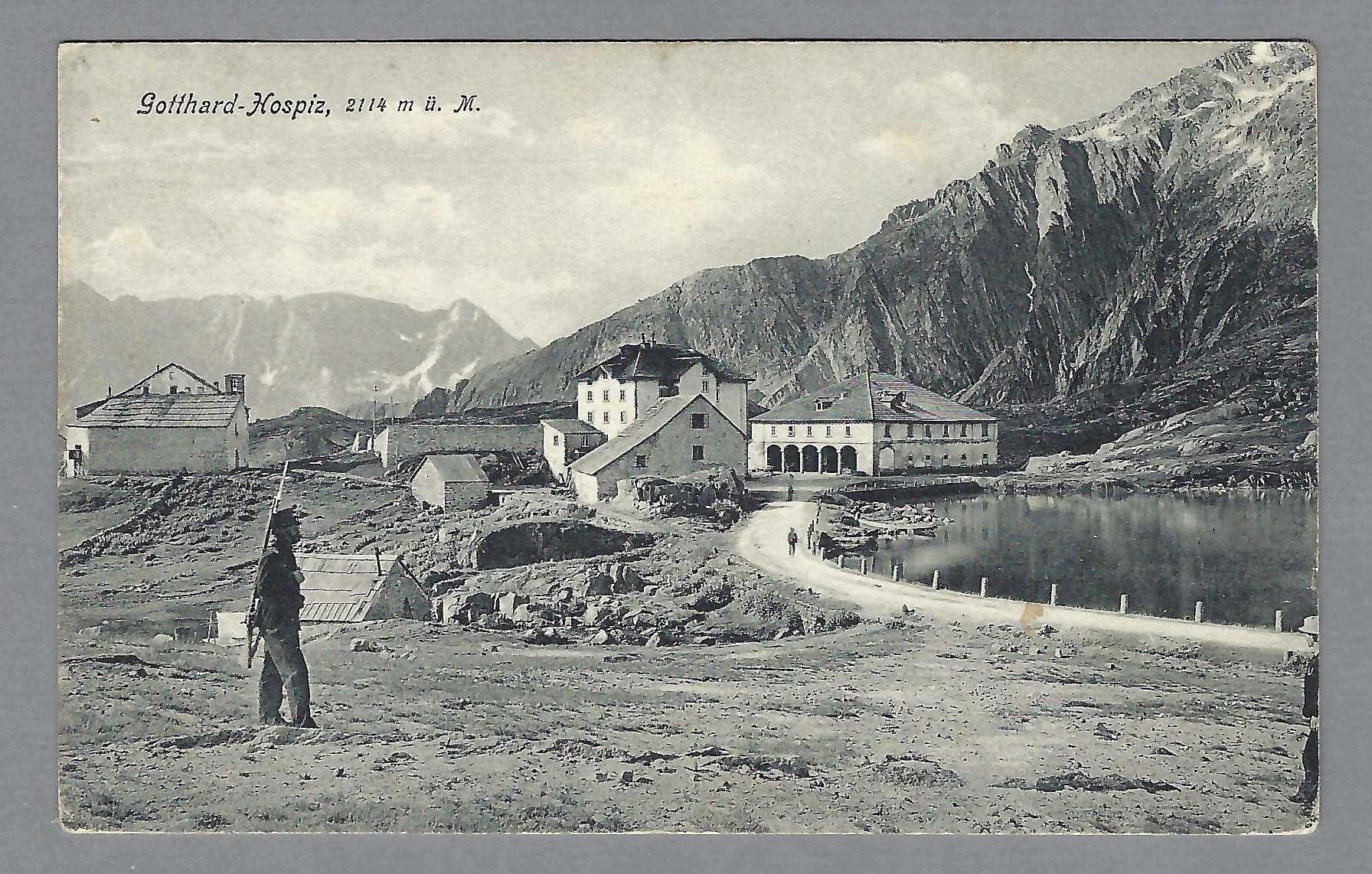 Cartoline postali: 1913, GOTTHARD-HOSPIZ, MILITÄR – Usato da Pura venduto da ulisse1957