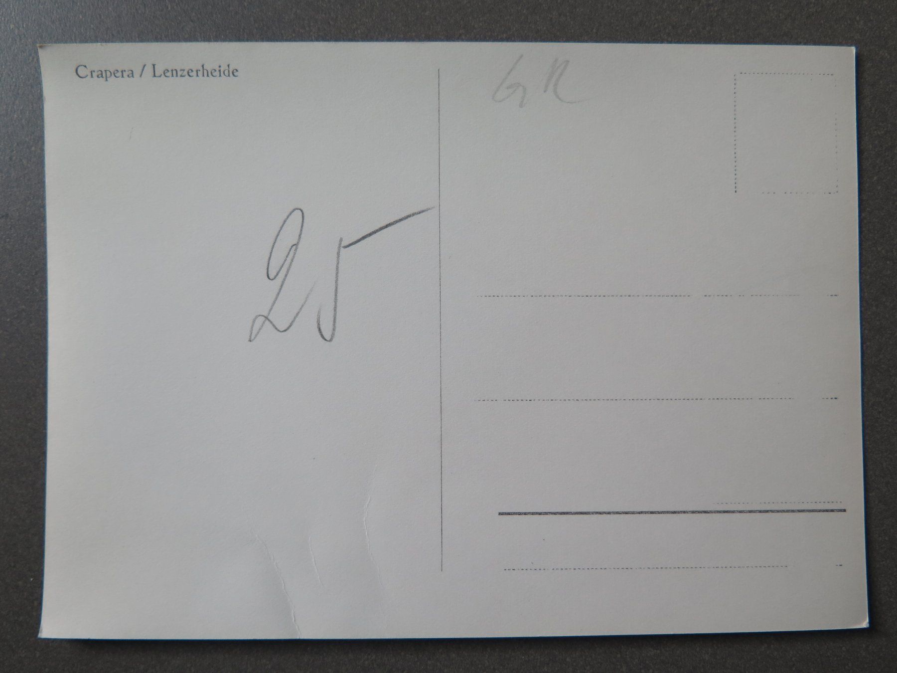 Cartes postales: CRAPERA - LENZERHEIDE – D'occasion à Wittenbach par lipasal 1