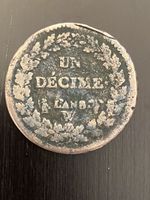 France, 1 Décime l’An 8 W Cuivre 