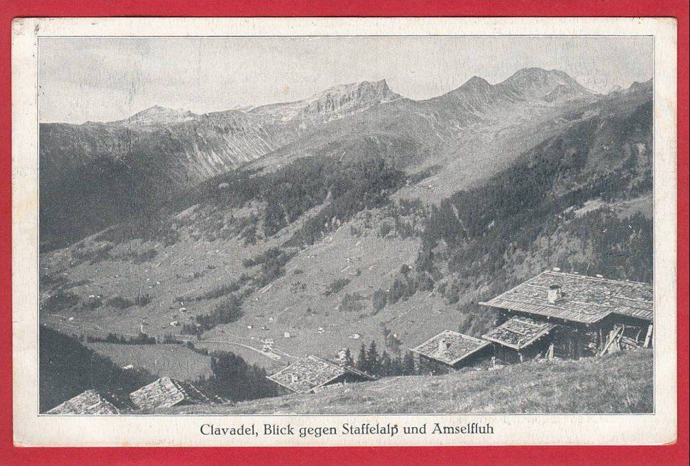 Cartoline postali: CLAVADEL 1924 – Usato da Grüningen venduto da Kartenlaube