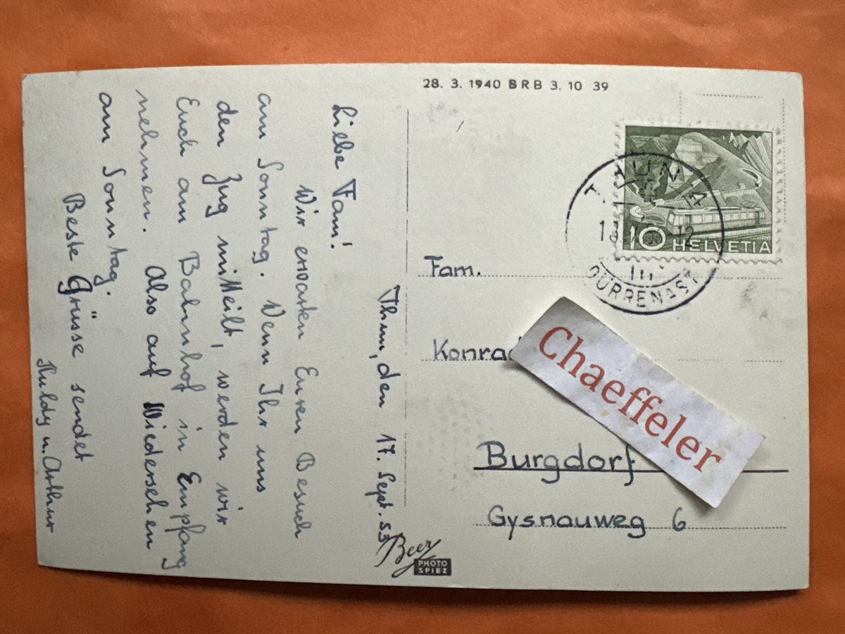 Cartoline postali: 1953  260 Spiez mit Schloss – Usato da Zürich venduto da Chaeffeler 1