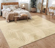 Einzelstück zum Sonderpreis! Riesig 240x340 Teppich 3D Beige
