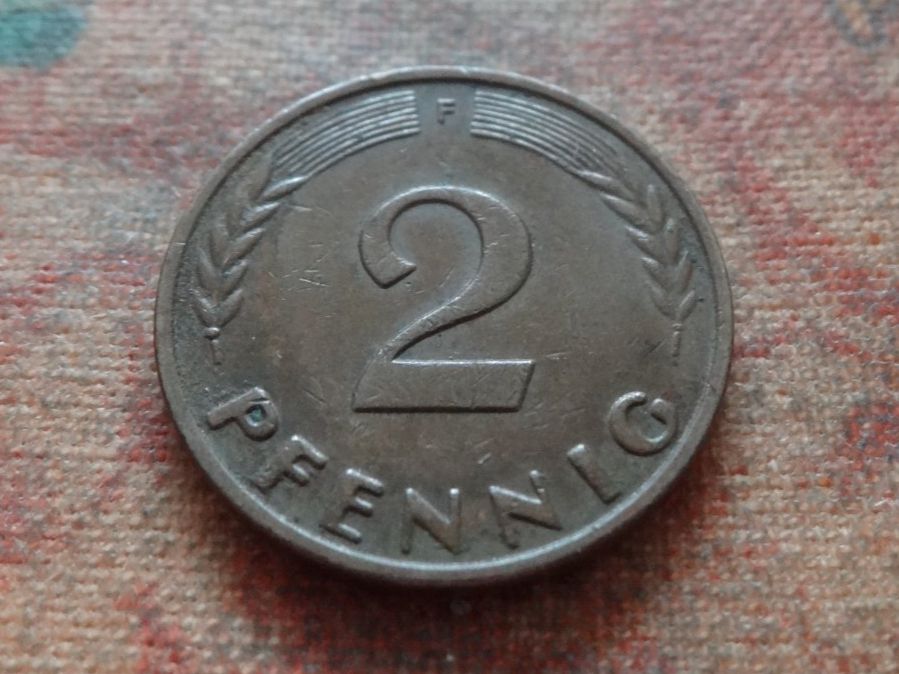 Tutti le monete: DEUTSCHLAND 2 Pfennig 1961 – Usato da Romanel-sur-Lausanne venduto da Swift13 1