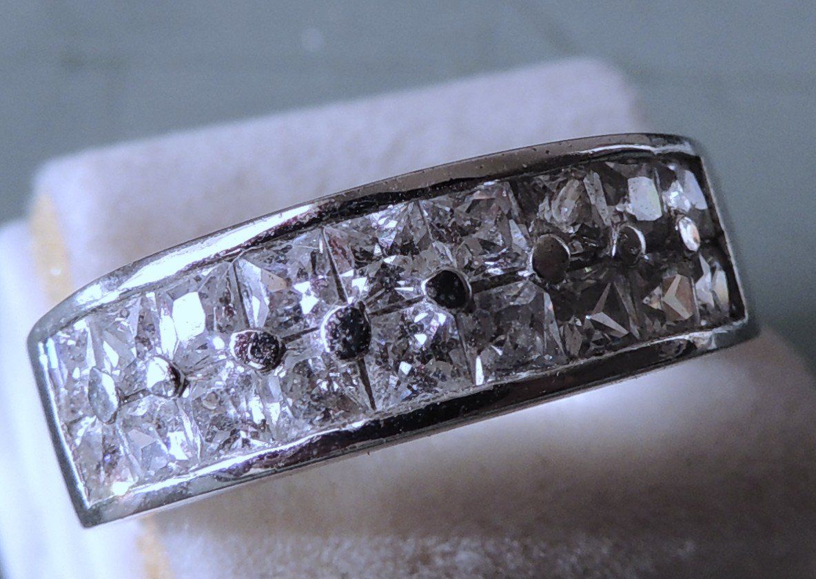 Anelli: Rhodinierter Silber 925 Fingerring Gr. 56 – Usato da Waldenburg venduto da schaller707