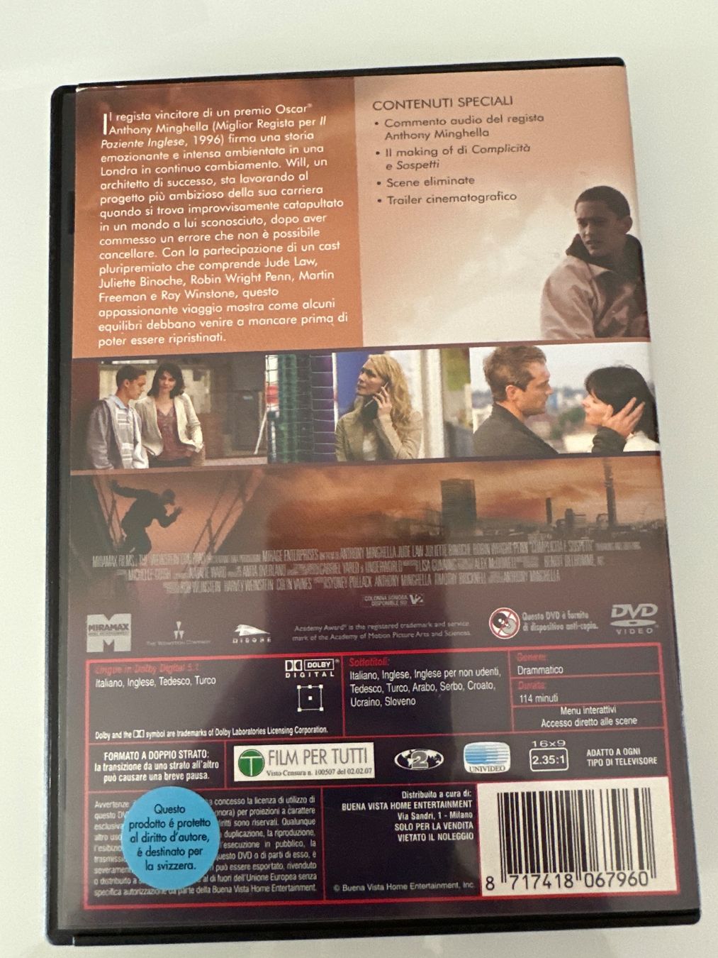Tutti i DVDs: DVD “Complicità e Sospetti” – Usato da Taverne venduto da ale_dtp8 1