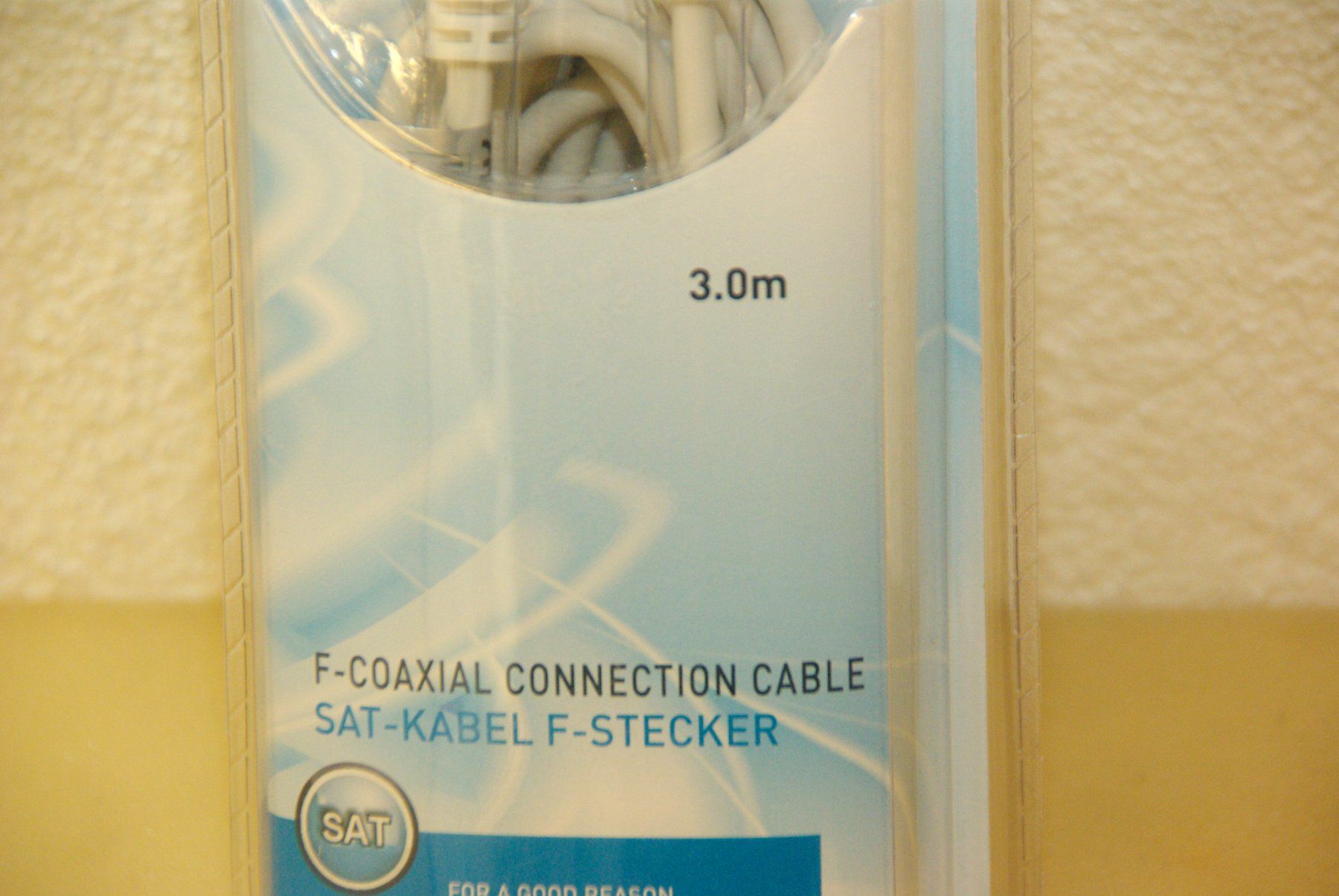 Kabel: SAT-Kabel mit F-Stecker, weiss -- 3.0m – Neu und originalverpackt aus Herisau von Cevianer1844 2